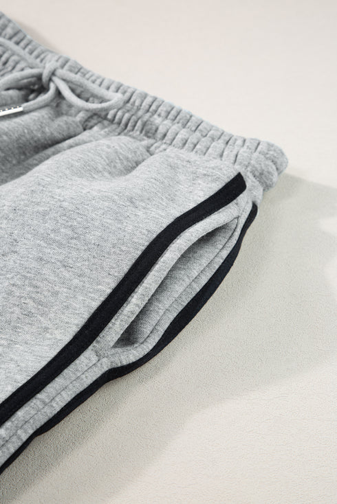 Side Striped Round Neck Top and Pants Active Set - Odaingerous